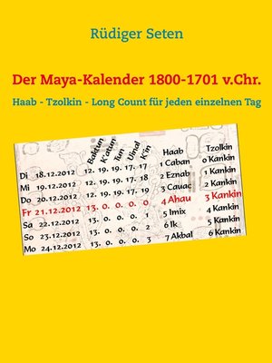 cover image of Der Maya-Kalender 1800-1701 v.Chr.